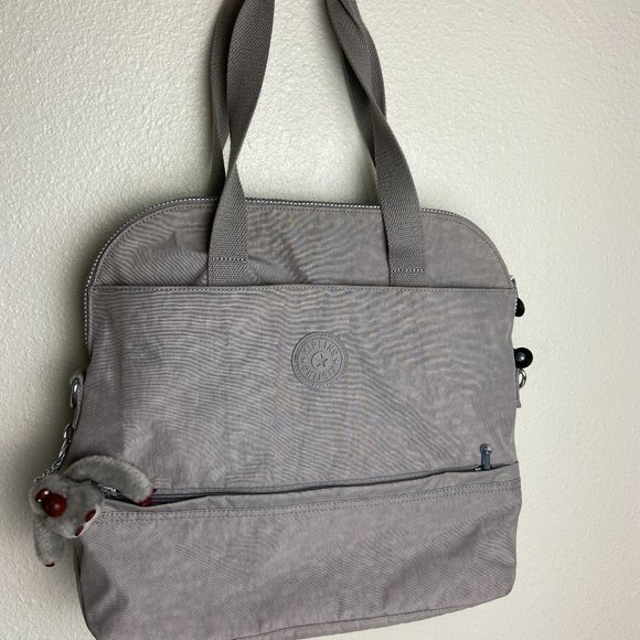 Kipling Bags Kipling Gray Large Tote Travel Bag Keychain Monkey